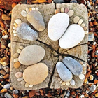 Footmark βράχου μικροί κυβόλινθοι για το χαριτωμένο κατώφλι πεζοδρομίων κήπων
