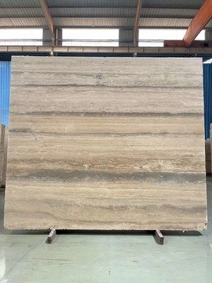 12x24 ίντσες Μέγεθος Γκρίζες φλέβες Μπεζά Travertine πάτωμα πλάκα σε καλό σε σύγχρονο στυλ σχεδιασμού