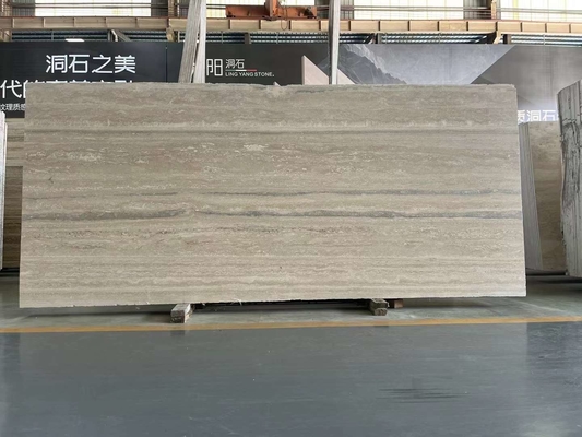 12x24 ίντσες Μέγεθος Γκρίζες φλέβες Μπεζά Travertine πάτωμα πλάκα σε καλό σε σύγχρονο στυλ σχεδιασμού