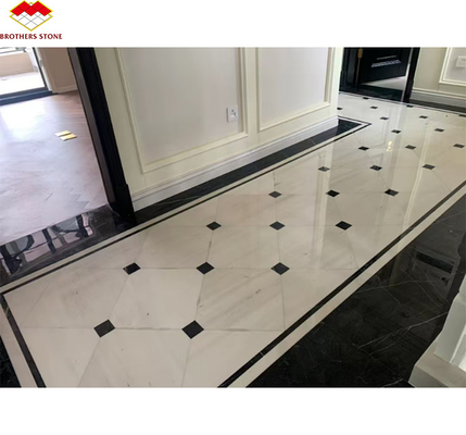 Σύγχρονο ξενοδοχείο σχεδιασμού Nero Marquina Big Slab Zimbabwe Μαύρο μαρμάρινο πάτωμα και σκάλες
