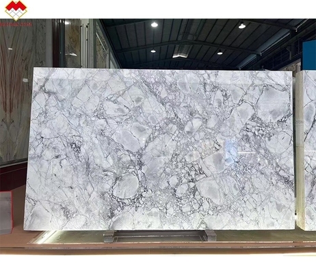 Αδελφοί πέτρα σύγχρονη Calacatta Borghini λευκό μάρμαρο κουαρτσίτη πλάκα για το πάτωμα της βίλας