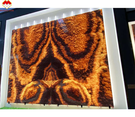 Σύγχρονο σχεδιασμό κόκκινος δράκος νεφρίτης ονύξ πλακίδας τοίχου επιφάνειας για διακόσμηση βαθμού