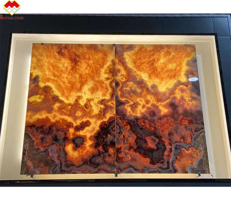 Σύγχρονο σχεδιασμό κόκκινος δράκος νεφρίτης ονύξ πλακίδας τοίχου επιφάνειας για διακόσμηση βαθμού