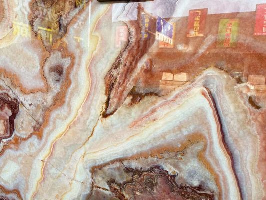 Σύγχρονο σχεδιασμό κόκκινος δράκος νεφρίτης ονύξ πλακίδας τοίχου επιφάνειας για διακόσμηση βαθμού