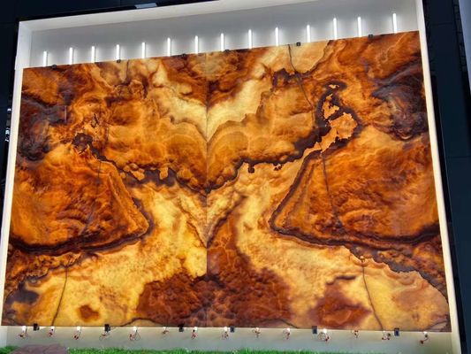 Σύγχρονο σχεδιασμό κόκκινος δράκος νεφρίτης ονύξ πλακίδας τοίχου επιφάνειας για διακόσμηση βαθμού