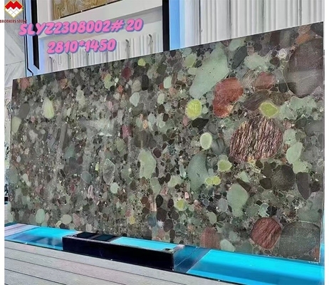 Βραζιλία Luxury Verde Marinace Green Quartzite Leather Τελική επιφάνεια για μοντέρνο στυλ