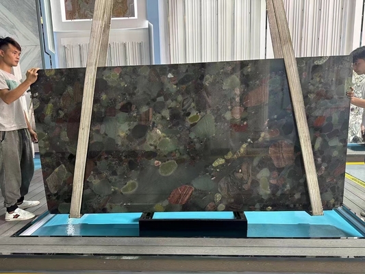 Βραζιλία Luxury Verde Marinace Green Quartzite Leather Τελική επιφάνεια για μοντέρνο στυλ