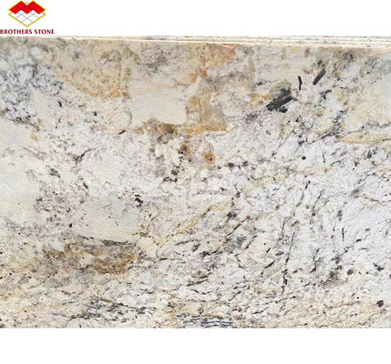 Λούξυ Χρυσό Γρανίτη Μεγάλες πέτρες Σφραγίδες Χονδρυσμένες Λουστρωμένες για Βίλα Σκάλα Γραφικό Σχεδιασμό