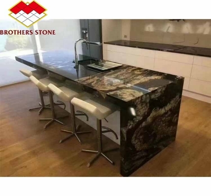 Λουστρωμένη φυσική πέτρα Κοσμικό χρυσό γρανίτη για τραπέζι καφέ και πάγκους μοντέρνα εμφάνιση