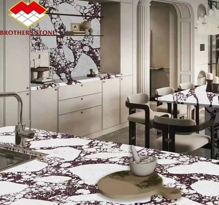 Σύγχρονη Καλακάτα Βιόλα Λευκό μάρμαρο με μωβ φλέβες Ανεβάστε το τραπεζικό σας τραπεζικό σετ κουζίνα επιφάνεια μπάνιο σκάλες