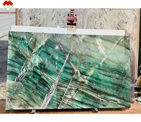 18 20 mm παχιά Fuchsite Κρυστάλλινο πράσινο πολυτελή βασιλικό σμαραγδένιο πράσινο τετράγωνο countertops