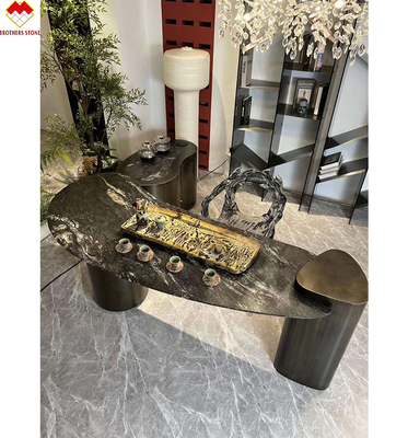 Συστατικό Lavabo γυαλισμένο μαύρο κουαρζίτη Vanity Top για το τέλος του σχεδιασμού του μπάνιου στη Βραζιλία