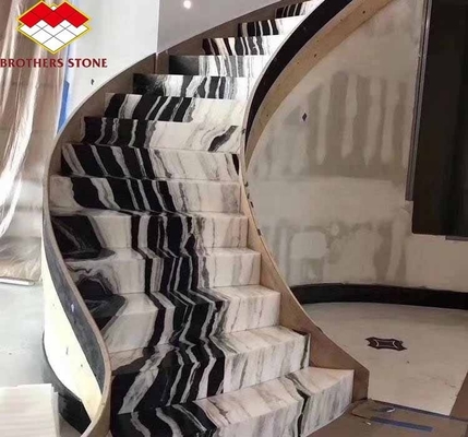 Σύγχρονο σχεδιασμό εσωτερικών σκαλοπατιών, υλικό φυσικής πέτρας για εσωτερικούς χώρους