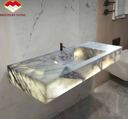 Φυσικός λίθος διακοσμητικό νεροχύτη Calcatta Viola Μαρμάρινο νιπτήρα για πολυτελή μπάνιο
