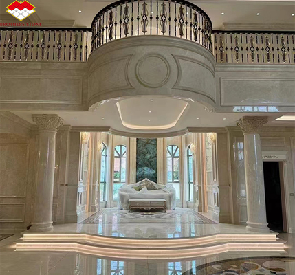 Μαρμάρινο ασβεστίου γυαλισμένο Bianco Botticino για το High End Shanna Beige Wall Panel Design