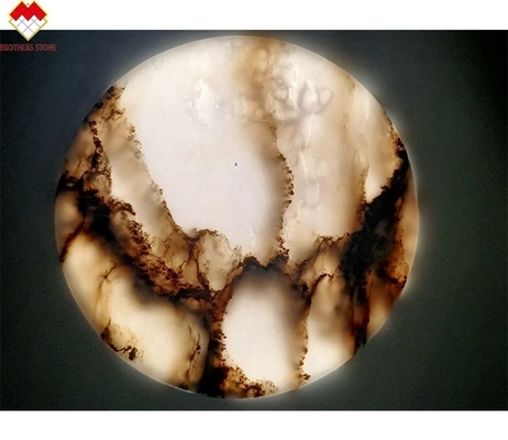 Λευκό τραπεζομάντιλο με 18 20mm Lumi Stone Onyx Mat Κύπελλα τσαγιού και μαρμάρινα καπάκια Onyx