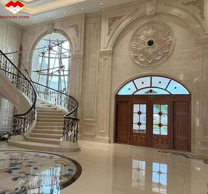 Μαρμάρινο ασβεστίου γυαλισμένο Bianco Botticino για το High End Shanna Beige Wall Panel Design