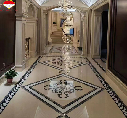 Μαρμάρινο ασβεστίου γυαλισμένο Bianco Botticino για το High End Shanna Beige Wall Panel Design