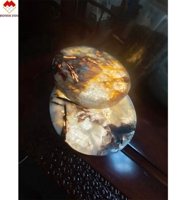 Σύγχρονο σχεδιασμό Φωτοηλεκτρικό Διαφανές Κουάρτζι πέτρινα καπάκια για φλιτζάνια τσαγιού