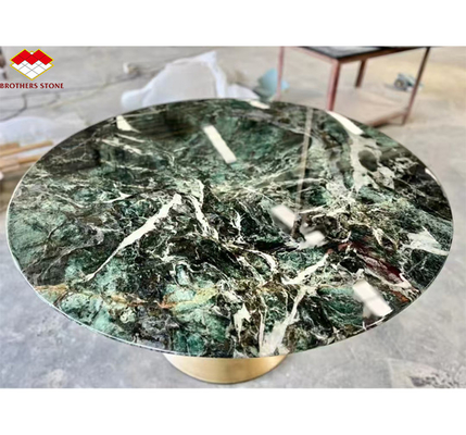 Φυσική πέτρα Cat's Eye Green Big Slab Τραπεζική επιφάνεια για εσωτερική διακόσμηση βίλας