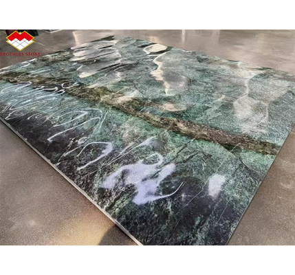 Φυσική πέτρα Cat's Eye Green Big Slab Τραπεζική επιφάνεια για εσωτερική διακόσμηση βίλας