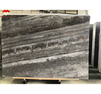 Διακόσμηση εσωτερικών χώρων ξενοδοχείων 45 βαθμών Γκρι μάρμαρο Μεγάλη πλάκα και ιταλικά υλικά γυαλί