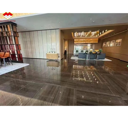 Διακόσμηση εσωτερικών χώρων ξενοδοχείων 45 βαθμών Γκρι μάρμαρο Μεγάλη πλάκα και ιταλικά υλικά γυαλί