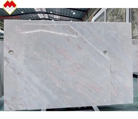 Σύγχρονη σχεδιαστική βίλα γραφική με διαφανή λαμπερό τριαντάφυλλο ουράνιο τόξο ονίξ μαρμάρινο πλάνο