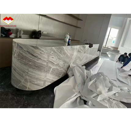 Πίνακες τοίχων από γυαλισμένο Σερβικό γκρι μάρμαρο για εσωτερική διακόσμηση υψηλού επιπέδου