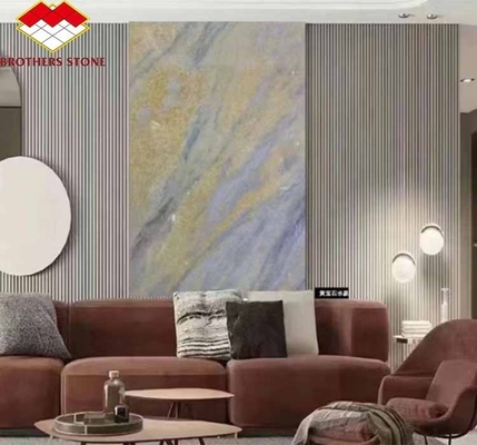 Αναβαθμίστε το Living Staircase Hall σας με 20mm Blue Ice Onyx Stone Veneer και Backlight