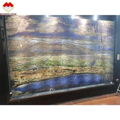 Δυνατότητα συμπίεσης 50,4 MPa Μπλε μαρμάρινο Μπαχία Dream Backlit πέτρα για ξενοδοχείο και βίλα