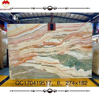 Μεγάλη πλακέτα βιβλίου ταιριάζει Πολυχρωματιστή ονίξ πέτρα για εσωτερική διακόσμηση τοίχο επένδυση