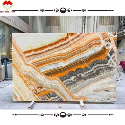 Μεγάλη πλακέτα βιβλίου ταιριάζει Πολυχρωματιστή ονίξ πέτρα για εσωτερική διακόσμηση τοίχο επένδυση