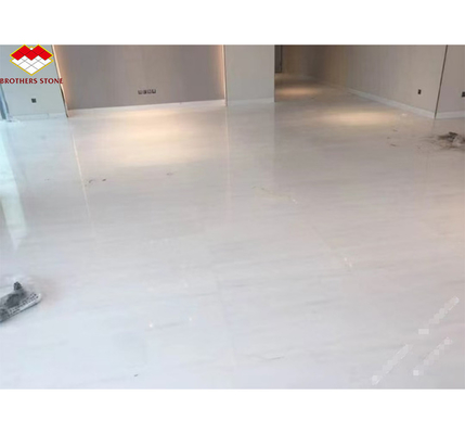 Πολυμένα ιταλικά λευκά μαρμάρινα πλακάκια κορυφαίας ποιότητας Βενετσιάνικα λευκά μαρμάρινα προσαρμοσμένο μέγεθος για το σχεδιασμό δαπέδου