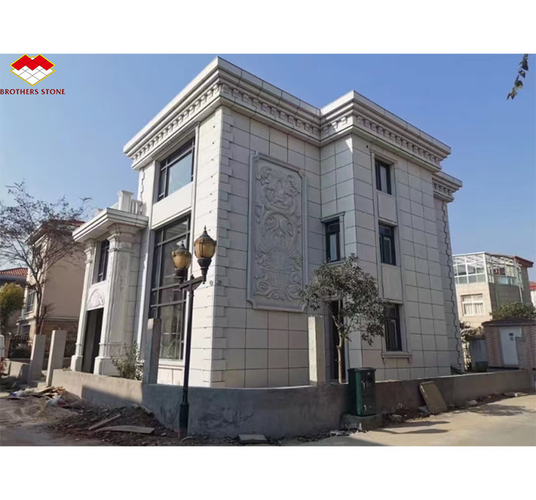 Σύγχρονη φλεγόμενη κινεζική γκράι πλαστική πέτρα από γρανίτη κομμένη σε μέγεθος για εξωτερική επένδυση τοίχων