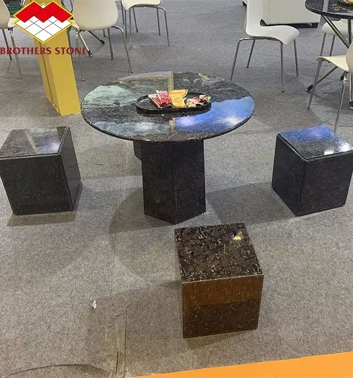 Φυσική πέτρα Κινέζικες βάσεις τραπεζών από γρανίτη για μοντέρνα γυαλισμένα στρογγυλά τραπέζια