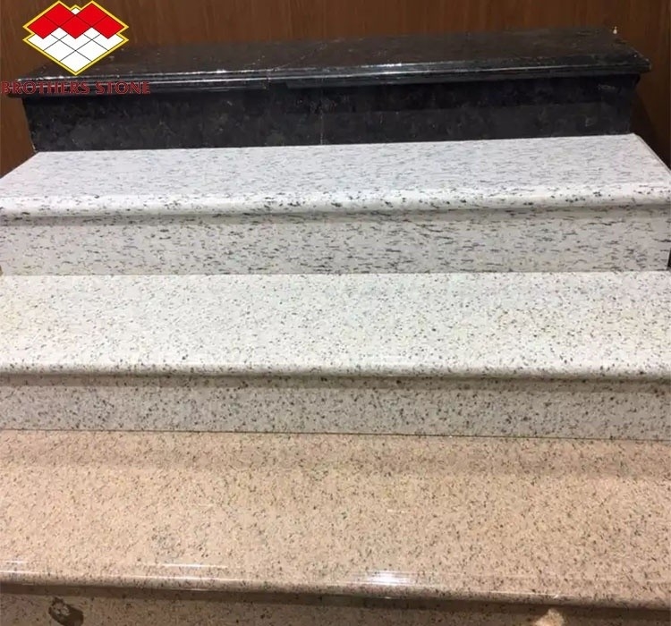 Φυσικό γρανίτη δάπεδο πέτρα σύγχρονη σχεδίαση κομμένο σε μέγεθος ευθεία πλωτή σκάλα
